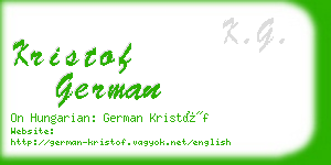 kristof german business card